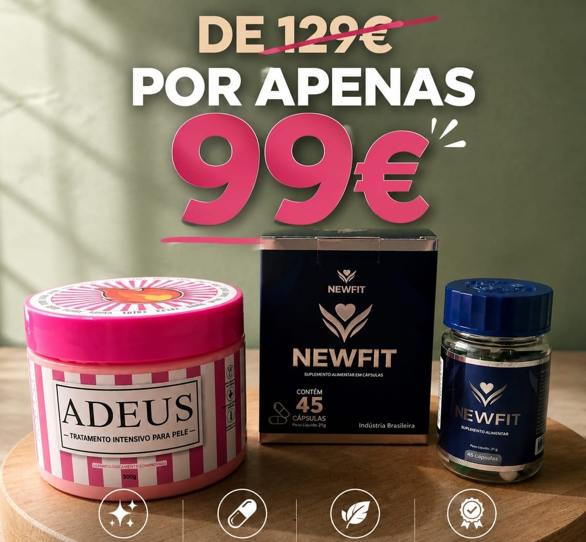 Combo Newfit + creme Adeus