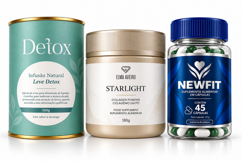 Combo Fit Completo - Colagénio, Newfit e Chá Detox